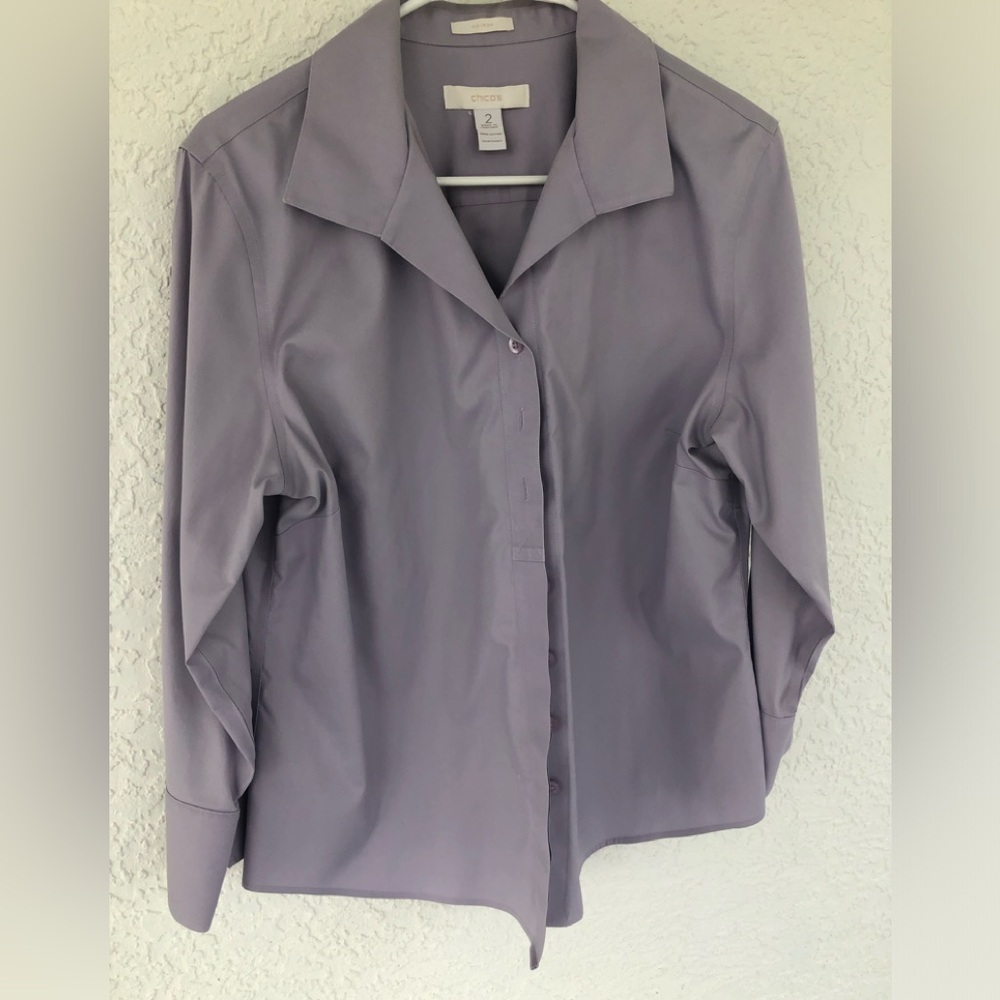 Chico's Light Purple Collared Blouse